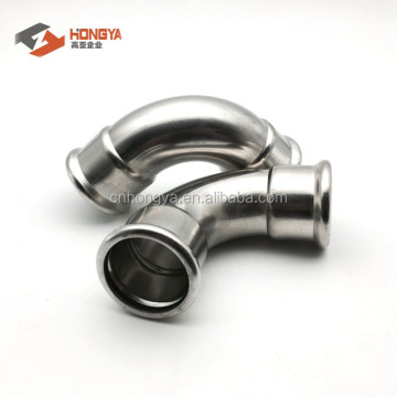 V Profile Stainless Steel Press Fitting 90 Elbow